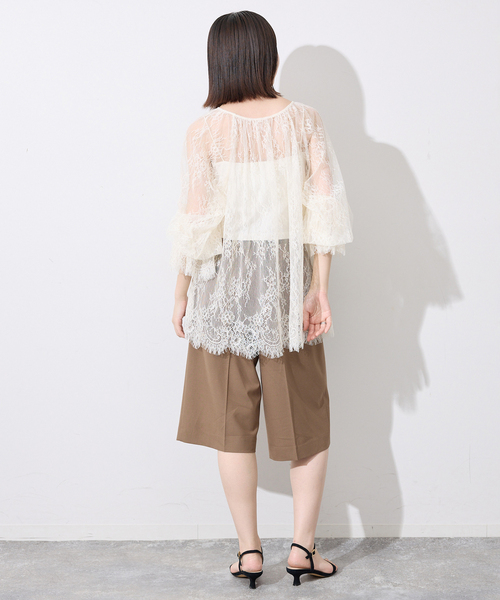 SLOBE IENA(スローブイエナ)の「《接触冷感/防シワ/追加》2WAY TRトロバミューダスラックス(その他パンツ・レディース・グレー/ブラウン・36/38)」の16枚目の写真