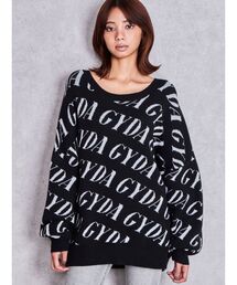 GYDA SLANT PATTERNニットトップス