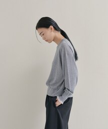 【WEB限定カラーあり】Relaxy Rich シルクカシミヤ混 クルーニット