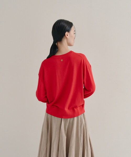 cloenc（クロエンス）の「【WEB限定カラーあり】Relaxy Rich シルクカシミヤ混 クルーニット（ニット/セーター・レディース・ピンク/サックスブルー/ブラウン系8/ライトグレー系8/オリーブ/ワインレッド/ライトイエロー系/ベージュ系その他7/ネイビー・02）」の14枚目の写真