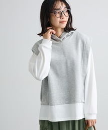 フード付ドッキングカットプルオーバー
