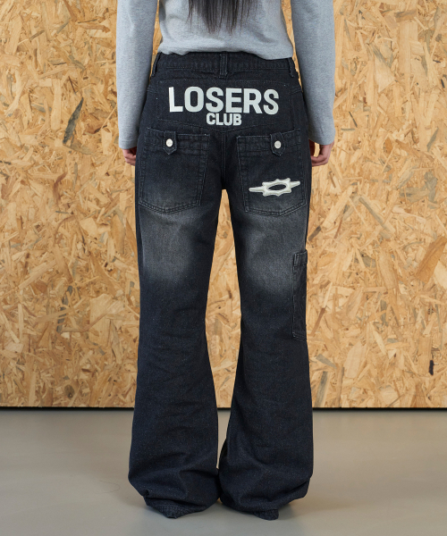 LOSERS CLUB(ルーザーズクラブ)の「LSC スター ポケット ブーツカット デニム パンツ ブラック(デニムパンツ・レディース・その他・SMALL/MEDIUM/LARGE/X-LARGE)」の5枚目の写真