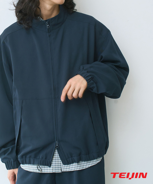 B.C STOCK(ベーセーストック)の「TRIXION(R) トラックJKT(ブルゾン・メンズ・チャコールグレー/ネイビー/ブラック・MEDIUM/LARGE)」の3枚目の写真