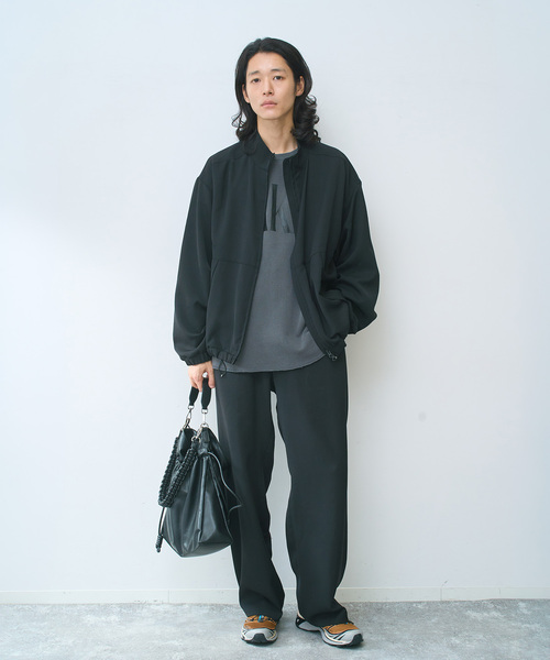 B.C STOCK(ベーセーストック)の「TRIXION(R) トラックJKT(ブルゾン・メンズ・チャコールグレー/ネイビー/ブラック・MEDIUM/LARGE)」の4枚目の写真