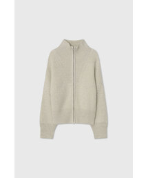 ウールモヘアハイネックツーウェイニットジップアップ_アイボリー / WOOL MOHAIR HIGH NECK TWO-WAY KNIT ZIP-UP_IVORY