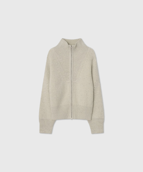 LOOKAST(ルックキャスト)の「ウールモヘアハイネックツーウェイニットジップアップ_アイボリー / WOOL MOHAIR HIGH NECK TWO-WAY KNIT ZIP-UP_IVORY(ニット/セーター・レディース・アイボリー・MEDIUM/SMALL)」の3枚目の写真