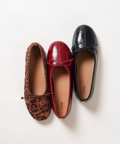 STOE（スト）の「Maren Ribborn Flat_5colors マレン リボン フラット（バレエシューズ・レディース・ブラック/レッド/レオパード/キャメル/オリーブ・23cm/23.5cm/24cm/24.5cm/25cm）」の6枚目の写真
