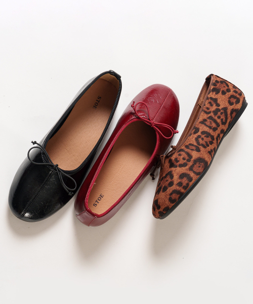 STOE（スト）の「Maren Ribborn Flat_5colors マレン リボン フラット（バレエシューズ・レディース・ブラック/レッド/レオパード/キャメル/オリーブ・23cm/23.5cm/24cm/24.5cm/25cm）」の7枚目の写真