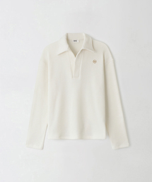 R-4（アールフォー）の「R-0075 / OPEN PLACKET WOOL KNIT(クリーム)（ニット/セーター）」
