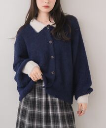 RETRO GIRL（レトロガール）の「バイカラーニットカーディガン（カーディガン/ボレロ）」