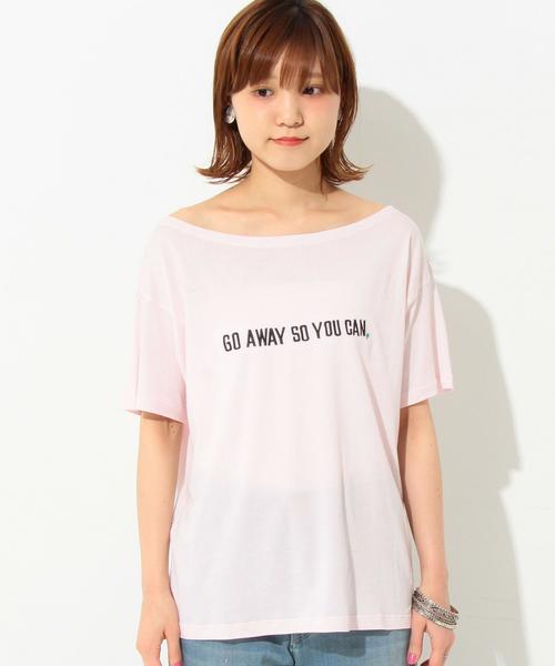 Another Edition（アナザーエディション）の「刺しゅうロゴボートネックTシャツ/AEBFC EMB ロゴB/N T◆（Tシャツ/カットソー・レディース・ホワイト/ブラック/ライトピンク・FREE）」の6枚目の写真