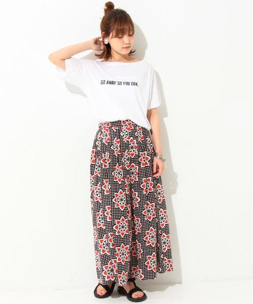 Another Edition（アナザーエディション）の「刺しゅうロゴボートネックTシャツ/AEBFC EMB ロゴB/N T◆（Tシャツ/カットソー・レディース・ホワイト/ブラック/ライトピンク・FREE）」の13枚目の写真