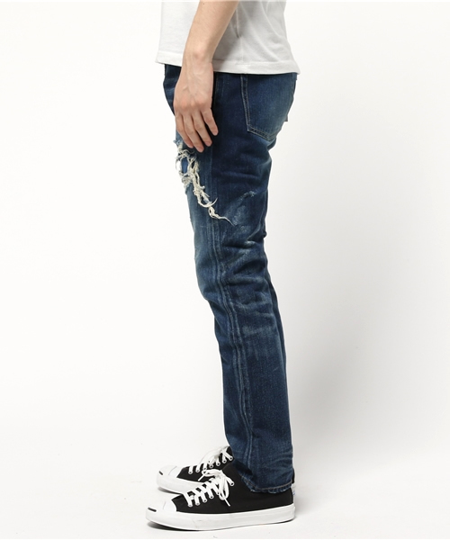 rehacer（レアセル）の「Cleft Patch Denim（デニムパンツ・メンズ・インディゴブルー・SMALL/LARGE/MEDIUM）」の14枚目の写真