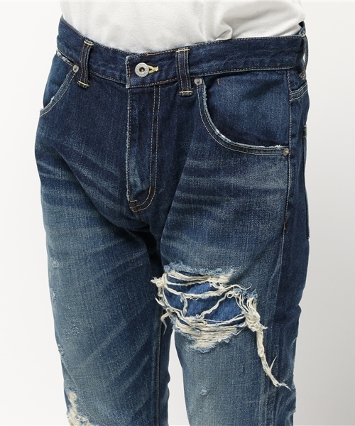 rehacer（レアセル）の「Cleft Patch Denim（デニムパンツ・メンズ・インディゴブルー・SMALL/LARGE/MEDIUM）」の10枚目の写真