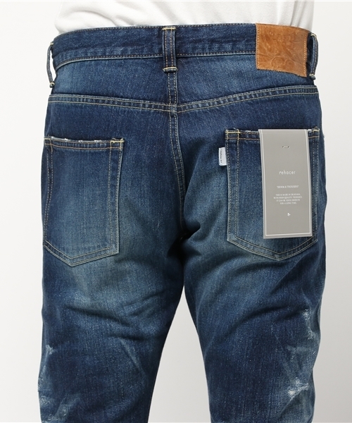 rehacer（レアセル）の「Cleft Patch Denim（デニムパンツ・メンズ・インディゴブルー・SMALL/LARGE/MEDIUM）」の11枚目の写真