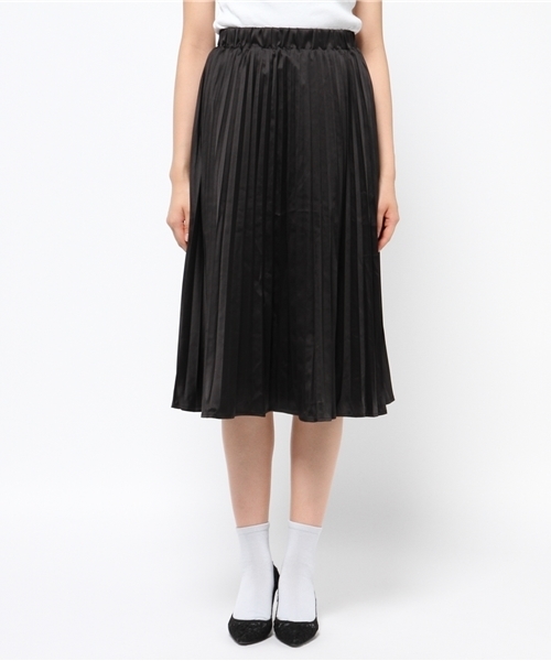 WEGO(ウィゴー)の「WEGO/サテンプリーツスカート(スカート・レディース・ダークグリーン/ブラック/ワイン/ピンク/ダークブラウン/サックスブルー・FREE)」の8枚目の写真