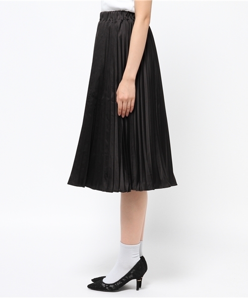 WEGO(ウィゴー)の「WEGO/サテンプリーツスカート(スカート・レディース・ダークグリーン/ブラック/ワイン/ピンク/ダークブラウン/サックスブルー・FREE)」の9枚目の写真