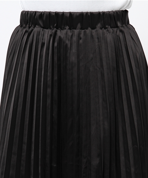 WEGO(ウィゴー)の「WEGO/サテンプリーツスカート(スカート・レディース・ダークグリーン/ブラック/ワイン/ピンク/ダークブラウン/サックスブルー・FREE)」の11枚目の写真