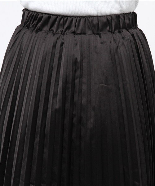 WEGO(ウィゴー)の「WEGO/サテンプリーツスカート(スカート・レディース・ダークグリーン/ブラック/ワイン/ピンク/ダークブラウン/サックスブルー・FREE)」の12枚目の写真