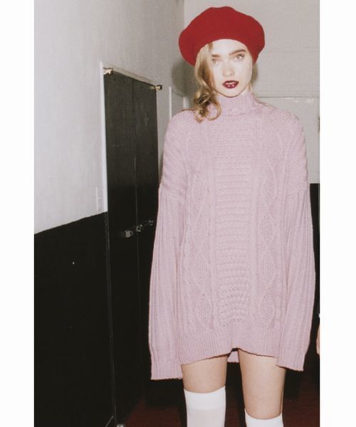 jouetie（ジュエティ）の「ポンポンルーズニット（ニット/セーター・レディース・グレー/アイボリー/ベビーピンク/ネイビー・MEDIUM）」の4枚目の写真