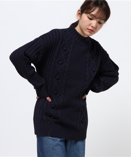 jouetie（ジュエティ）の「ポンポンルーズニット（ニット/セーター・レディース・グレー/アイボリー/ベビーピンク/ネイビー・MEDIUM）」の13枚目の写真