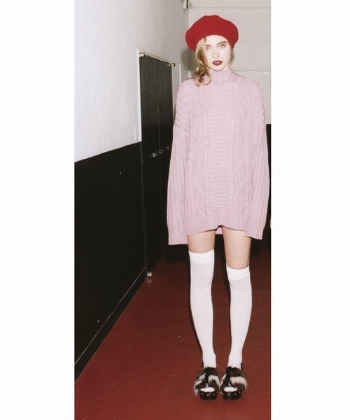 jouetie（ジュエティ）の「ポンポンルーズニット（ニット/セーター・レディース・グレー/アイボリー/ベビーピンク/ネイビー・MEDIUM）」の18枚目の写真