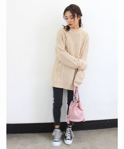 jouetie（ジュエティ）の「ポンポンルーズニット（ニット/セーター・レディース・グレー/アイボリー/ベビーピンク/ネイビー・MEDIUM）」の20枚目の写真