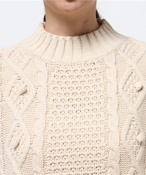 jouetie（ジュエティ）の「ポンポンルーズニット（ニット/セーター・レディース・グレー/アイボリー/ベビーピンク/ネイビー・MEDIUM）」の11枚目の写真