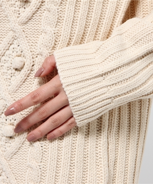 jouetie（ジュエティ）の「ポンポンルーズニット（ニット/セーター・レディース・グレー/アイボリー/ベビーピンク/ネイビー・MEDIUM）」の5枚目の写真