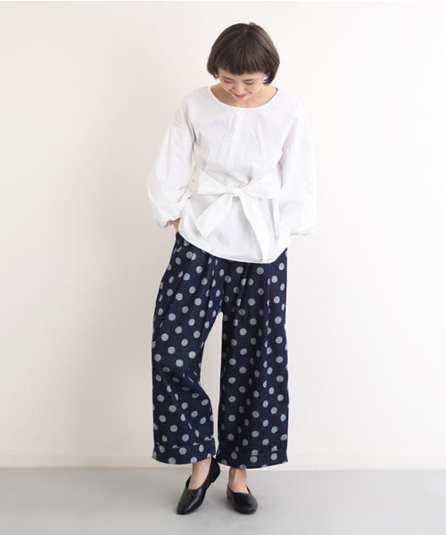 MERLOT（メルロー）の「デニムドット柄パンツ2223（デニムパンツ・レディース・ライトブルー/ネイビー・FREE）」の13枚目の写真