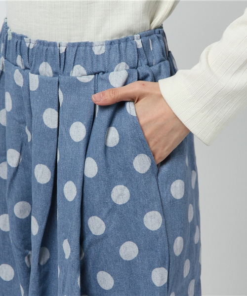 MERLOT（メルロー）の「デニムドット柄パンツ2223（デニムパンツ・レディース・ライトブルー/ネイビー・FREE）」の8枚目の写真