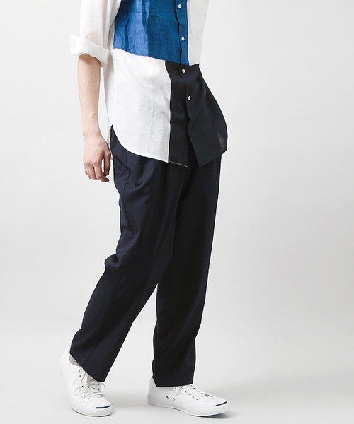WEGO（ウィゴー）の「WEGO/ストレッチベルトワイドスラックス（スラックス・メンズ・ネイビー/ブラック・MEDIUM/LARGE）」の17枚目の写真