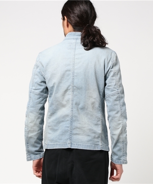 JACKROSE（ジャックローズ）の「ストレッチデニムシングルライダース2017SＳ（デニムジャケット・メンズ・サックスブルー・L/M/XL）」の3枚目の写真