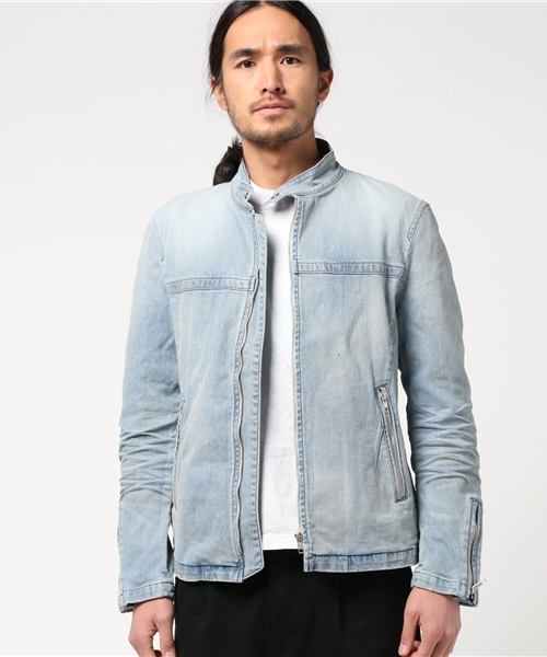 JACKROSE（ジャックローズ）の「ストレッチデニムシングルライダース2017SＳ（デニムジャケット・メンズ・サックスブルー・L/M/XL）」の4枚目の写真