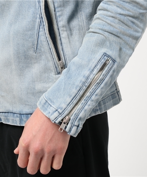 JACKROSE（ジャックローズ）の「ストレッチデニムシングルライダース2017SＳ（デニムジャケット・メンズ・サックスブルー・L/M/XL）」の6枚目の写真