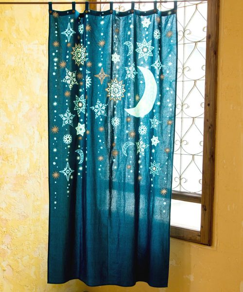 チャイハネ 夜空に輝く月星カーテン178cm インテリア雑貨 チャイハネ チャイハネ のファッション通販 Zozotown