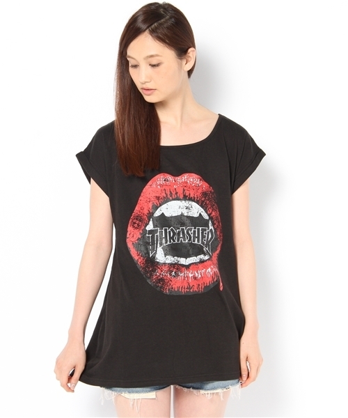 THRASHER(スラッシャー)の「THRASHER LIP TEE(Tシャツ/カットソー・レディース・ホワイト/ブラック・FREE)」の10枚目の写真