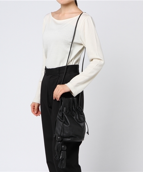 Casselini（キャセリーニ）の「CASSELINI/GloomyLeather BAG（ショルダーバッグ・レディース・ブラック/ブラウン・FREE）」の4枚目の写真