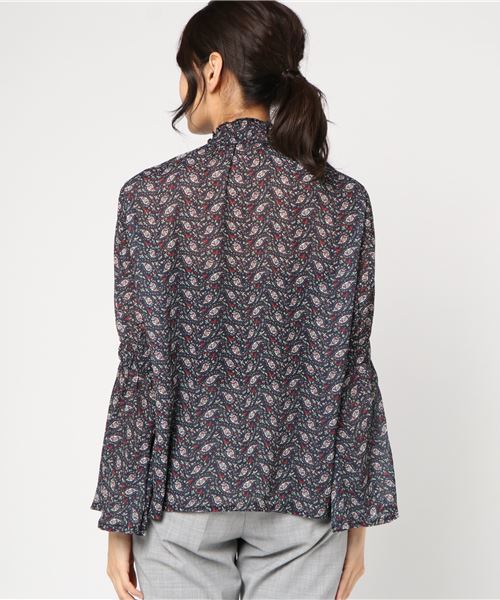 MERLOT（メルロー）の「ペイズリー風花柄ブラウス1307（シャツ/ブラウス・レディース・ブラック/ネイビー/ブラウン・FREE）」の6枚目の写真