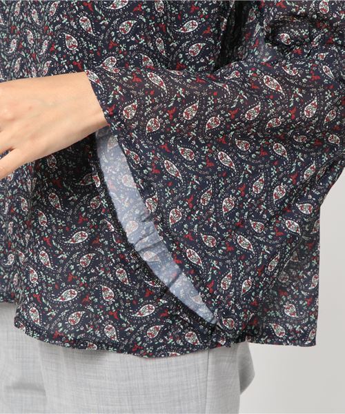 MERLOT（メルロー）の「ペイズリー風花柄ブラウス1307（シャツ/ブラウス・レディース・ブラック/ネイビー/ブラウン・FREE）」の12枚目の写真