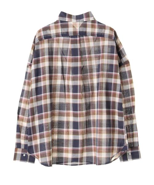 AMERICAN HOLIC(アメリカンホリック)の「ベーシック2WAYチェックシャツ(シャツ/ブラウス・レディース・レッド/ブラウン/グリーン/ブルー・M/L)」の10枚目の写真