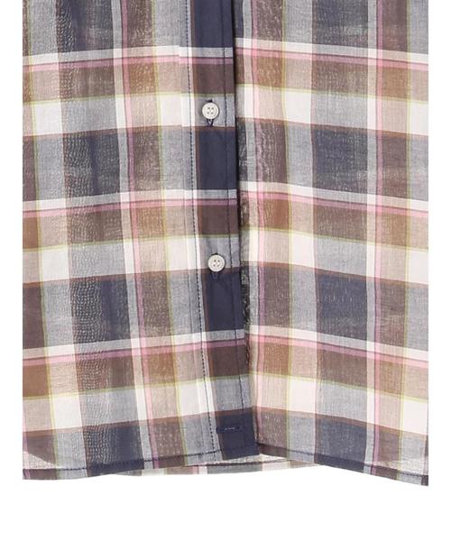 AMERICAN HOLIC(アメリカンホリック)の「ベーシック2WAYチェックシャツ(シャツ/ブラウス・レディース・レッド/ブラウン/グリーン/ブルー・M/L)」の13枚目の写真