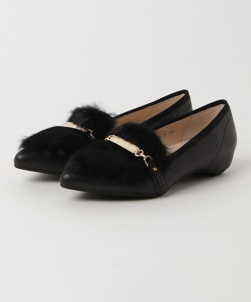 cava cava（サヴァサヴァ）の「◆ cavacava (サヴァサヴァ) ◆ ファーローファーパンプス　1320145（パンプス・レディース・ブラック/ベージュ/グレー・22.5cm/23.0cm/23.5cm/24.0cm/24.5cm）」の6枚目の写真