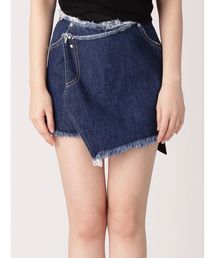 EMODA | アシメトリージャストウエストショートパンツ(デニムパンツ)