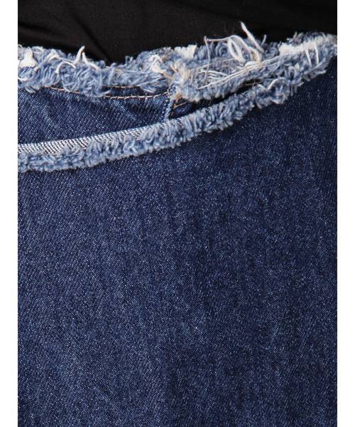 EMODA（エモダ）の「アシメトリージャストウエストショートパンツ（デニムパンツ・レディース・ブルー/インディゴブルー・SMALL/MEDIUM）」の11枚目の写真