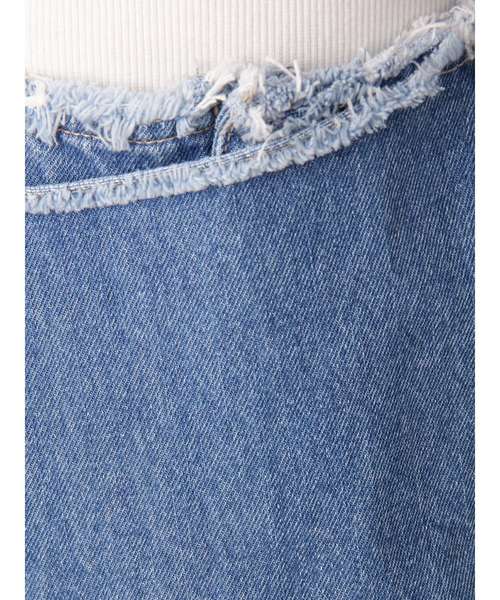 EMODA（エモダ）の「アシメトリージャストウエストショートパンツ（デニムパンツ・レディース・ブルー/インディゴブルー・SMALL/MEDIUM）」の10枚目の写真