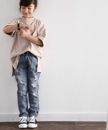 classicalelf | 本格的なダメージ加工のキッズデニム(デニムパンツ)
