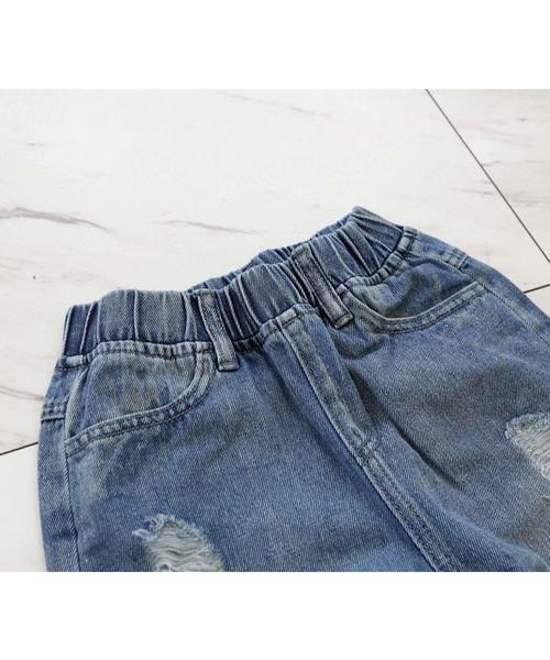 classicalelf(クラシカルエルフ)の「本格的なダメージ加工のキッズデニム(デニムパンツ・キッズ・インディゴブルー/サックスブルー・110/120/130/140/150/160/170)」の15枚目の写真