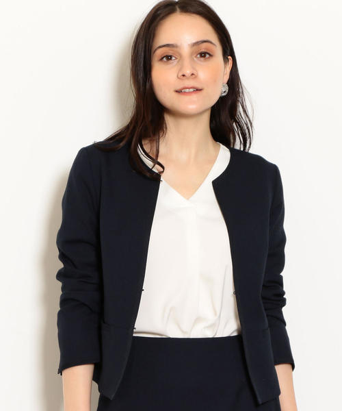 green label relaxing ◆D ノーラペル ジャケット&スカート green label relaxing ◇D ノーラペル ジャケット&スカート green