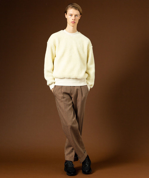 UNITED TOKYO（ユナイテッドトウキョウ）の「Lanificio Becagliボアバックカシメプルオーバー（Tシャツ/カットソー・メンズ・オレンジ/ブラック/ブラウン/オフホワイト/サックスブルー・1/2/3）」の6枚目の写真